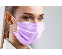 Protège-dents médical de type IIR | masque chirurgical | 50 pièces | BFE > 98% | EN14683:2019 | Certifié CE (Violet)