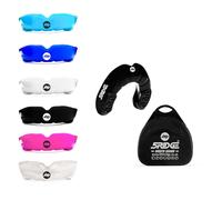 Protège-dents pour boxe, hommes, adultes, jeunes et juniors, moulables Rughby Sports Slim Fit bouillir et mordre avec boîte de rangement MMA, hockey, basket-ball, Muay Thai, football (noir, adulte de