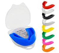 Protège-dents professionnel flexible pour sports de contact, rugby, arts martiaux, karaté, rugby, MMA, boxe, hockey, football, pour jeunes et adultes (bleu)