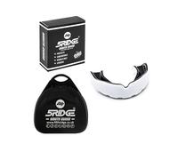 Protège-dents professionnel pour sports de contact, rugby, arts martiaux, karaté, rugby, MMA, boxe, hockey, football flexible pour jeunes et adultes (Junior(<11), blanc/noir)