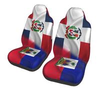 Protège des Rayures Housses De Siège Auto Drapeau Ondulé De La République Dominicaine Et D'Haïti Couvre Siège Voiture Universal Fit Couverture Siège Auto pour Vehicles, Trucks, Suvs, 52X138Cm