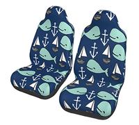 Protège des Rayures Protection De Siège Auto Ancre De Roue De Poisson Baleine Nautique Seat Covers Set Confortable Siège De Housse De Voiture pour Vehicles, Sedans, Trucks, 52X138Cm