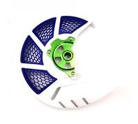 Protège Disque de Frein Couvercle de protection du Rotor du disque de frein avant de moto, adapté à Kawasaki KX125 KX250 KX250F KX450F KLX450R 2006 - 2017(White Blue)