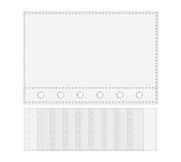 Protège-Documents | 10 Pièces Format A7 à 6 Anneaux Transparents | Pochettes Translucides pour Bureau Administratif Chefs de Projet Enseignants Artistes | Professionnels