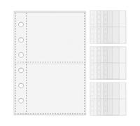Protège-Documents | 10 Pièces Format A7 à 6 Anneaux Transparents | Pochettes Translucides pour Bureau Administratif Chefs de Projet Enseignants Artistes | Professionnels