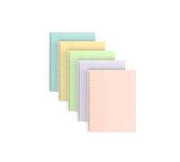 Oxford Protège-documents à spirale School Life A5 40 pochettes (80 vues) pastel, modèle aléatoire