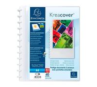 Protège-documents amovible personnalisable Exacompta Kreacover polypropylène A4 40 pochettes - 80 vues
