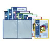 Exacompta - Réf. 5790E - Carton de 8 Protège-documents Kreacover Chromaline - 90 pochettes cristal lisse - 180 vues - pour A4 - dim 24 x 32cm - couverture en polypro semi-rigide - 8 couleurs assorties