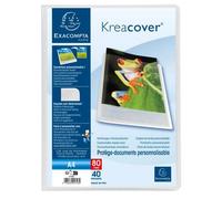 Protege-documents exacompta kreacover chromaline polypropylene semi-rigide a4 24x32cm 80 vues cristal