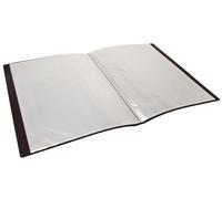 Waytex 931331N Protège Documents A4 40 vues Premium en Polypropylène Opaque Identifiable - 20 Pochettes transparentes - Noir