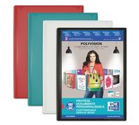 Protège-documents Oxford polyvision a4 160 vues / 80 pochettes couverture polypro opaque coloris assortis