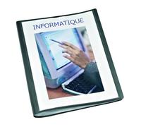 Protège-documents personnalisable Viquel Essentiel Recyclé polypropylène opaque A4 80 pochettes - 160 vues (Noir)