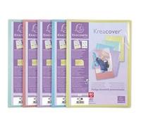 Exacompta Protège-documents Kreacover Pastel – 40 pochettes (80 vues) A4 polypro – 5 couleurs