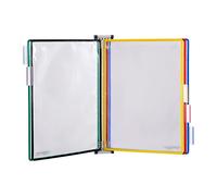 Djois made by Tarifold 414159 - Support Kit Mural Djois métal, 5 pochettes A4 assorti, Présentation documents mural