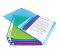 Rapesco Protège-documents Flexi – couleurs vives transparentes – Lot de 10 (20 pochettes) A4