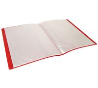 Waytex Protège-documents 931333R A4 80 vues Premium polypropylène opaque 40 pochettes Rouge
