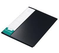 Exacompta Protège-documents Up Line – Polypropylène, porte étiquette 3 faces, 60 vues – A4 Noir