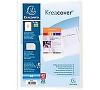 Protège-Documents Soudé Exacompta Krea Cover Polypro 20 Pochettes A4 Blanc