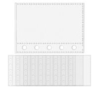 Protège-Documents Transparents,10 Pièces Format M5 Pages Protège Documents Anneaux - Pochettes Pour Autocollants - Bureau, École, Papeterie,