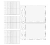 Protège-Documents Transparents | 10 Pièces Protège-Documents Pour Classeur 14 cm Anneaux | Pochettes De Protection Pour Tickets Cartes Photos Reçus Autocollants | Personnel Administratif