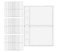 Protège-Documents Transparents | 10 Pièces Protège-Documents Pour Classeur 14 cm Anneaux | Pochettes De Protection Pour Tickets Cartes Photos Reçus Autocollants | Personnel Administratif