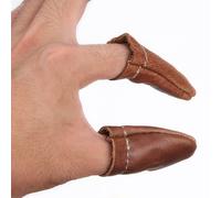 Protège-Doigts En Cuir De Vache, 1 Paire, Pour Couture, Dé À Coudre, Artisanat, Bouclier D'aiguille À Tricoter Fait À La Main