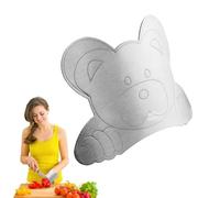 Protège-doigts pour couper les aliments - Bouclier de coupe de doigt en acier inoxydable - Protection de pouce réglable - Protection des ongles de cuisine avec motif pour trancher les aliments en dés