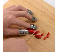 Protège-doigts pour Couper les Légumes, Outil de Cuisine, éviter de Se Blesser pour Couper, Trancher, Couper en Dés, 4 Pièces, Protège-doigts pour Couper l'acier Inoxydable