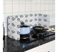 Protège-éclaboussures de cuisine en alliage d'aluminium résistant à haute température - Couvre-plaque de cuisson résistant à l'huile et à la chaleur, accessoire de cuisinière à gaz pliable, article dé