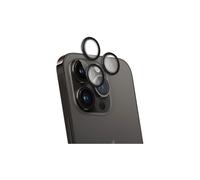 Protège lentilles iPhone 15 Pro / 15 Pro Max / 14 Pro / 14 Pro Max x3 Verre trempé Noir + Garantie à vie - Certifié GRS Force Glass