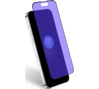 Protège écran pour iPhone 16 Plus / 15 Plus / 14 Pro Max Anti Lumière Bleue 2.5D Verre organique + Garantie à vie - Certifié GRS Force Glass