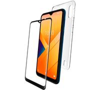 Protège écran Wiko Y81 Coque + Verre trempé noir