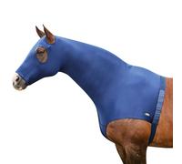 Protège épaule pour cheval avec couvre-cou élastique Weatherbeeta Bleu Cob