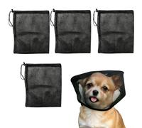 Protège-Face En Pour Chiens 4 Pièces Ajustables Anti-Fouille Respirantes | Muselière en aérée douce canine Pour Promenades Quotidiennes, Parc, Trajets En Voiture, Maison, Petites Et Moyennes Races