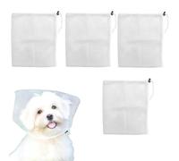 Protège-Face pour Chien Anti-glouton Ajustable Léger 4 Pièces | Muselière En Anti-Morsure Canine Pour Promenades Quotidiennes, Parc, Trajets En Voiture, Maison, Petites Et Moyennes Races