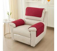 Protege Fauteuil pour Appui Tete canape et accoudoir canapé Housse d'accoudoir de Canapé Housse de Fauteuil 1/2/3 Place Appuie-Tête Réversible Protégé Canape(Red,1 Seater Set of 3)