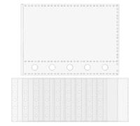 Protège-feuilles transparentes M5 à 5 anneaux, pochettes de protection pour tickets, cartes, photos, reçus, autocollants, personnel administratif, étudiants, bureau, école, papeterie, amateurs