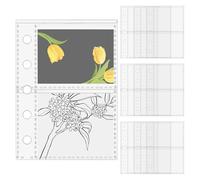 Protège-feuilles transparentes M5 à 5 anneaux, pochettes pour cartes pour chefs de projet, artistes de bureau, autocollants, éducateurs, amateurs de papeterie, tickets, reçus, photos