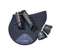 Protège-glome pour cheval Premier Equine Carbon Wrap Over Reach Bleu S
