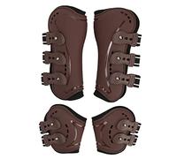 Protège-jambes de cheval, Absorption des chocs, protection légère et réglable, bottes avant et arrière de cheval pour l'équitation de spectacle de saut (M)