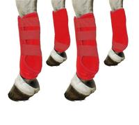 Protège-jambes de cheval, protections pour caballos, équipement équestre, protège-jambes de course hippique, protection des tendons, garde des sentiers équestres (rouge, M)
