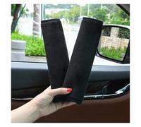 Protège Kit De Housse Coussin Ceinture Sécurité Voiture Paquet Deux Sangle D'épaule Douce En Coton Noir ceinture doux(Black)