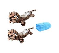 Protège-lame de patin à glace en peluche pour patins de hockey artistique, 35 cm, motif animal de dessin animé, tigre