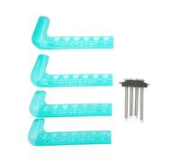 Protège-Lames de Patins à Glace, 2 Paires de Protections réglables en Silicone pour Patins de Hockey, Patins artistiques avec Ressort, durables, légers, antidérapants, Tailles 24 (Bleu de Glace)