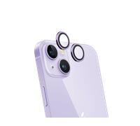 Protège lentilles iPhone 15 / 15 Plus / 14 / 14 Plus x2 Verre trempé Mauve + Garantie à vie - Certifié GRS Force Glass