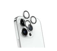 Protège lentilles iPhone 15 Pro / 15 Pro Max / 14 Pro / 14 Pro Max x3 Verre trempé Argent + Garantie à vie - Certifié GRS Force Glass