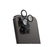 Protège lentilles iPhone 15 Pro / 15 Pro Max / 14 Pro / 14 Pro Max x3 Verre trempé Noir + Garantie à vie - Certifié GRS Force Glass