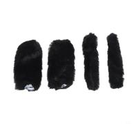 Protège-levier de frein antidérapant Noir/gris | Texture antidérapante, contrôle de prise en main sécurisé, levier de frein inclus, sécurité améliorée, prête pour temps froid