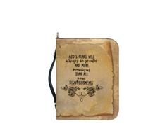 Protege Livre,Couverture Bible Sac à bandoulière en PU for Bible, style voyage, imprimé rétro, prières et Écritures(02,2X-LARGE)