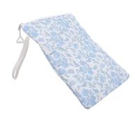 Protège-livres Floral Zippé A5 en Polyester, Pochette Bleue | Doublure Intérieure Douce, Fermeture Sécurisée, pour Cahiers A5, Déplacements Quotidiens, Paquet et Transports